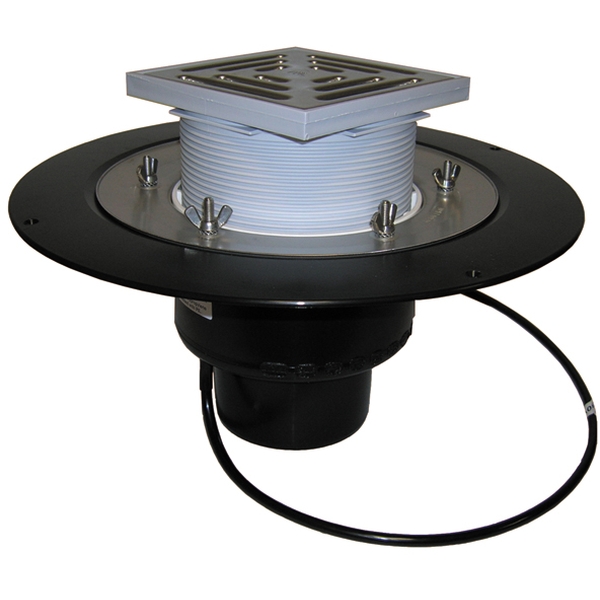 HL62.1B/2 Воронка для эксплуатируемой кровли с верт. выпуском, фланцем и электрообогревом DN125